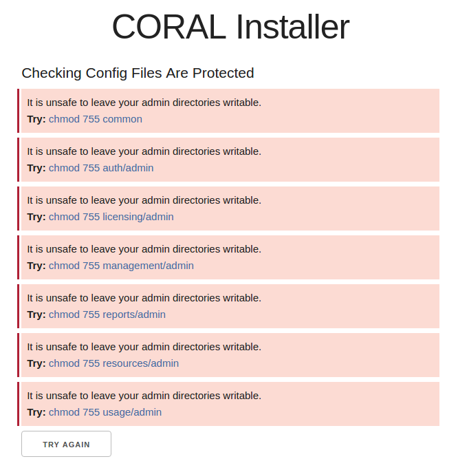 Screenshot of Instructions for using chmod command to change file and folder permissions