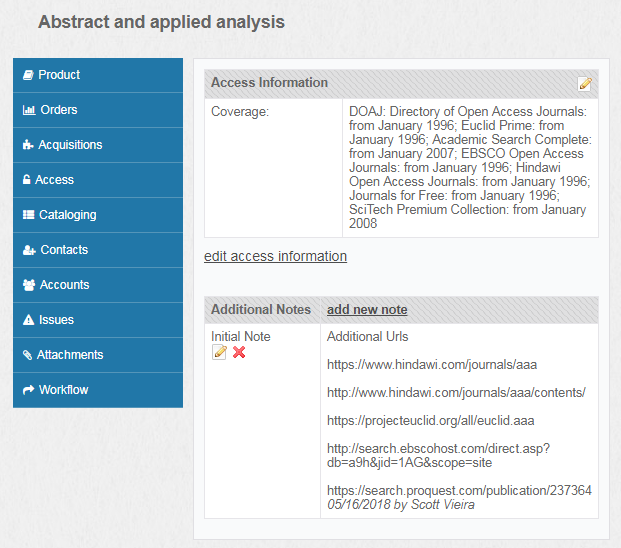 Screenshot of Access