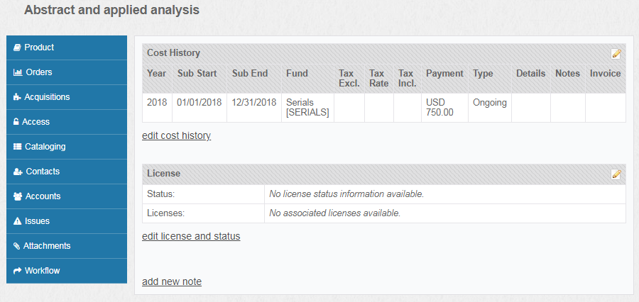 Screenshot of Acquisition