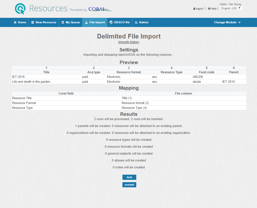 Screenshot of Admin