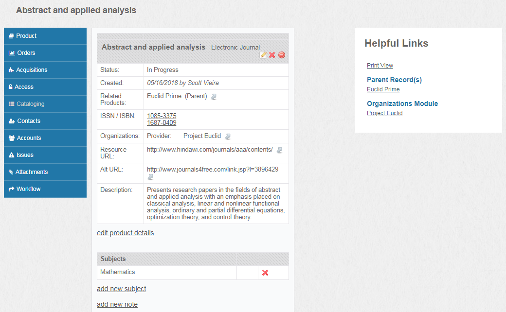 Screenshot of Product
