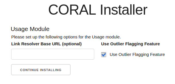 Screenshot of Link Resolver Base URL and Outlier Flagging setup