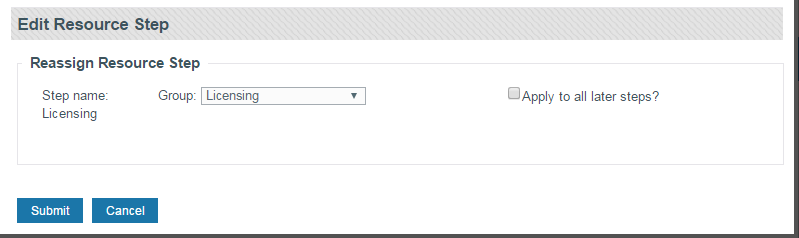 Screenshot of Reassign Resource Step